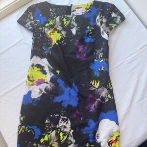 Milly New York Structed Cap Sleeve Floral Cocktail Dress HoCo Semi-Formal sz. 6